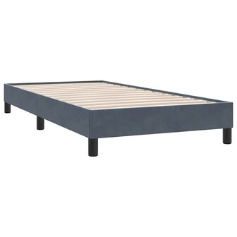 Boxspring zonder matras fluweel donkergrijs 100x210 cm 3