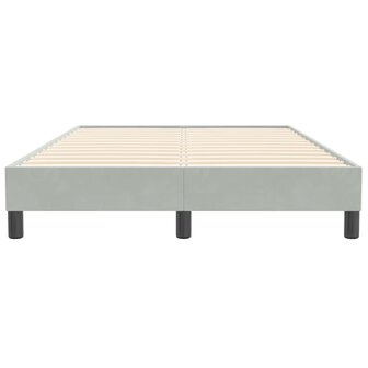 Boxspring zonder matras fluweel lichtgrijs 120x210 cm 5