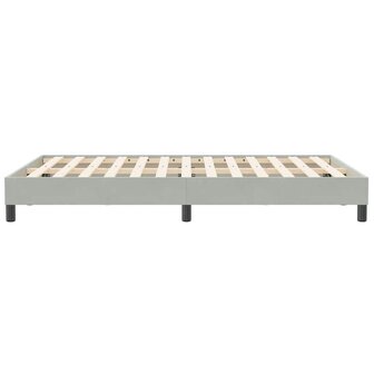 Boxspring zonder matras fluweel lichtgrijs 120x210 cm 6