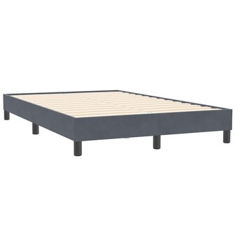 Boxspring zonder matras fluweel donkergrijs 120x210 cm 3