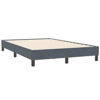 Boxspring zonder matras fluweel donkergrijs 120x210 cm 7