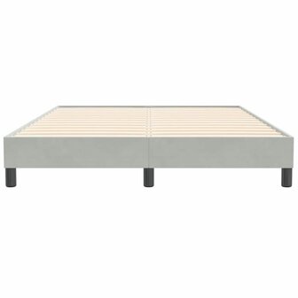 Boxspring zonder matras fluweel lichtgrijs 140x210 cm 5
