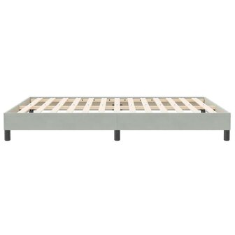 Boxspring zonder matras fluweel lichtgrijs 140x210 cm 6