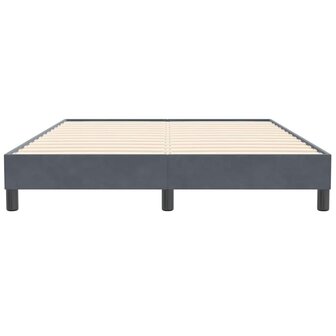 Boxspring zonder matras fluweel donkergrijs 140x210 cm 5