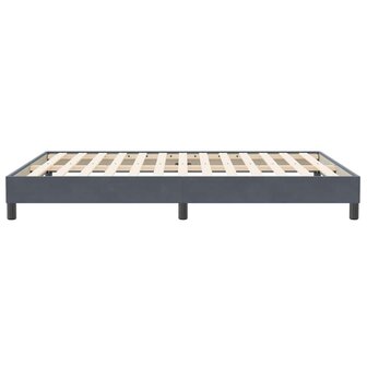 Boxspring zonder matras fluweel donkergrijs 140x210 cm 6