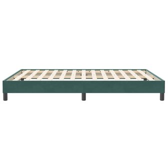 Boxspring zonder matras fluweel donkergroen 140x210 cm 6