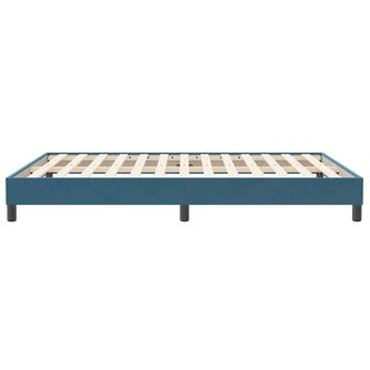 Boxspring zonder matras fluweel donkerblauw 140x210 cm 6