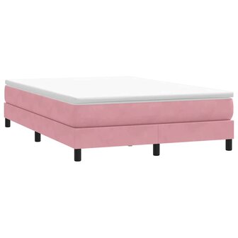 Boxspring zonder matras fluweel roze 140x210 cm 1