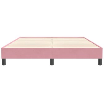 Boxspring zonder matras fluweel roze 140x210 cm 5