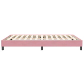 Boxspring zonder matras fluweel roze 140x210 cm 6