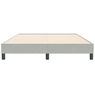 Boxspring zonder matras fluweel lichtgrijs 160x210 cm 5