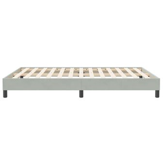 Boxspring zonder matras fluweel lichtgrijs 160x210 cm 6