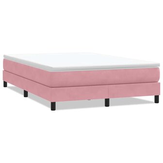 Boxspring zonder matras fluweel roze 160x210 cm 2