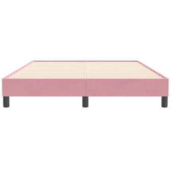 Boxspring zonder matras fluweel roze 160x210 cm 5