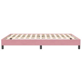 Boxspring zonder matras fluweel roze 160x210 cm 6