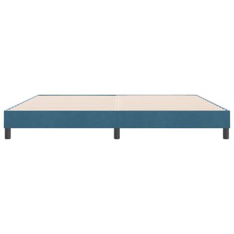 Boxspring zonder matras fluweel donkerblauw 180x210 cm 5