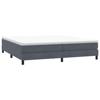 Boxspringbed zonder matras 200x210 cm fluweel donkergrijs 3