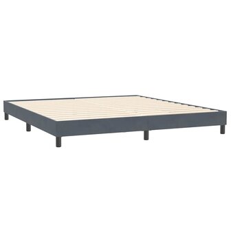 Boxspringbed zonder matras 200x210 cm fluweel donkergrijs 4