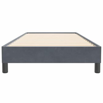 Boxspring zonder matras fluweel donkergrijs 80x220 cm 5