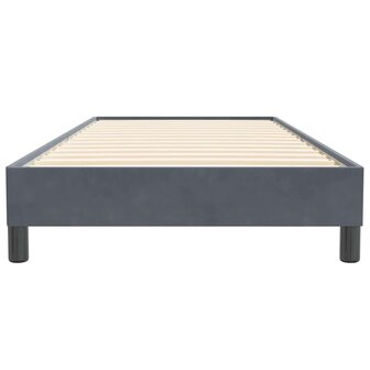 Boxspring zonder matras fluweel donkergrijs 100x220 cm 5