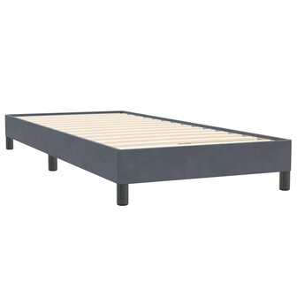 Boxspring zonder matras fluweel donkergrijs 100x220 cm 7