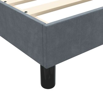 Boxspring zonder matras fluweel donkergrijs 100x220 cm 8