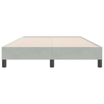 Boxspring zonder matras fluweel lichtgrijs 120x220 cm 5