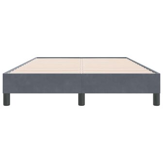 Boxspring zonder matras fluweel donkergrijs 120x220 cm 5
