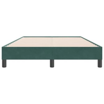 Boxspring zonder matras fluweel donkergroen 120x220 cm 5