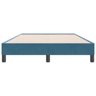 Boxspring zonder matras fluweel donkerblauw 120x220 cm 5