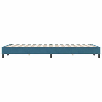 Boxspring zonder matras fluweel donkerblauw 120x220 cm 6