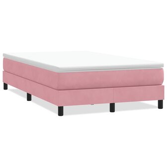 Boxspring zonder matras fluweel roze 120x220 cm 2