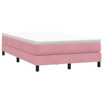 Boxspring zonder matras fluweel roze 120x220 cm 3