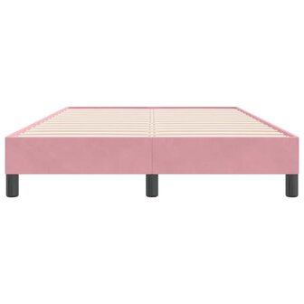 Boxspring zonder matras fluweel roze 120x220 cm 5