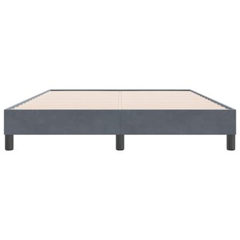 Boxspring zonder matras fluweel donkergrijs 140x220 cm 5