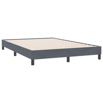 Boxspring zonder matras fluweel donkergrijs 140x220 cm 7