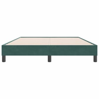 Boxspring zonder matras fluweel donkergroen 140x220 cm 5