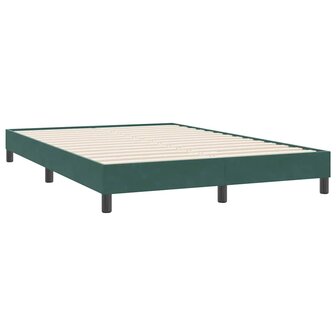 Boxspring zonder matras fluweel donkergroen 140x220 cm 7