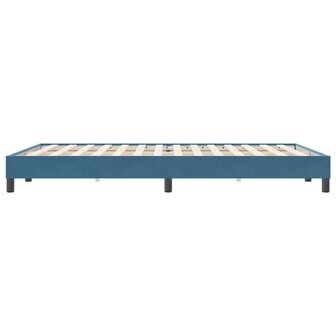 Boxspring zonder matras fluweel donkerblauw 140x220 cm 6