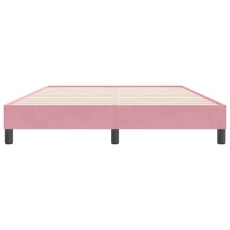 Boxspring zonder matras fluweel roze 140x220 cm 5