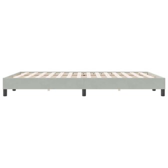 Boxspring zonder matras fluweel lichtgrijs 160x220 cm 6