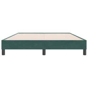 Boxspring zonder matras fluweel donkergroen 160x220 cm 5