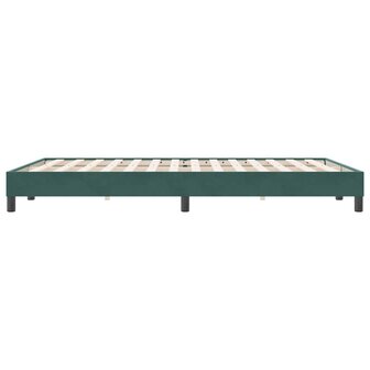 Boxspring zonder matras fluweel donkergroen 160x220 cm 6