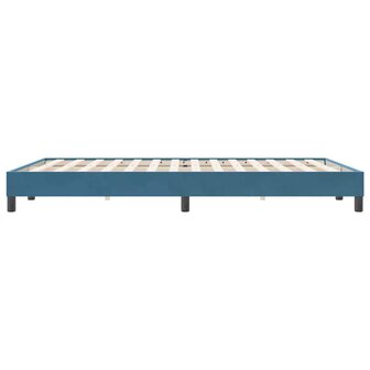 Boxspring zonder matras fluweel donkerblauw 160x220 cm 6