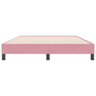 Boxspring zonder matras fluweel roze 160x220 cm 5