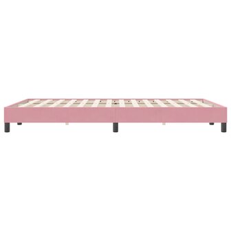 Boxspring zonder matras fluweel roze 160x220 cm 6