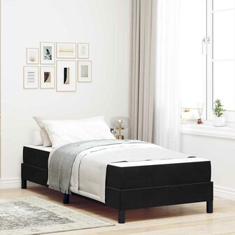 Boxspringbed met matras Zwart 80 x 220 cm Stof 1