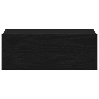 Nachtkastje zwevend 40x32x15 cm bewerkt hout zwart eiken 6