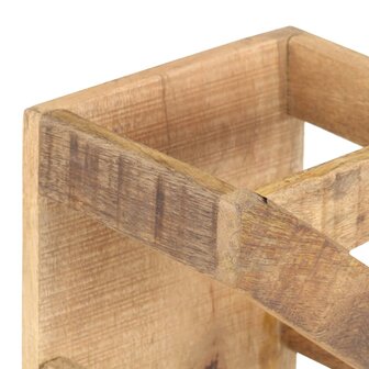 Wijnrek voor 5 flessen massief mangohout 5
