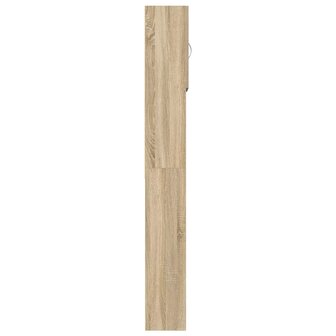 Wasmachinekast 64x24x190 cm bewerkt hout en sonoma eikenkleurig 7